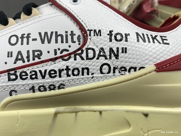 Rep Onekick Low DJ4375-106 Jordan White 2 SP Off-White Retro Red 0722